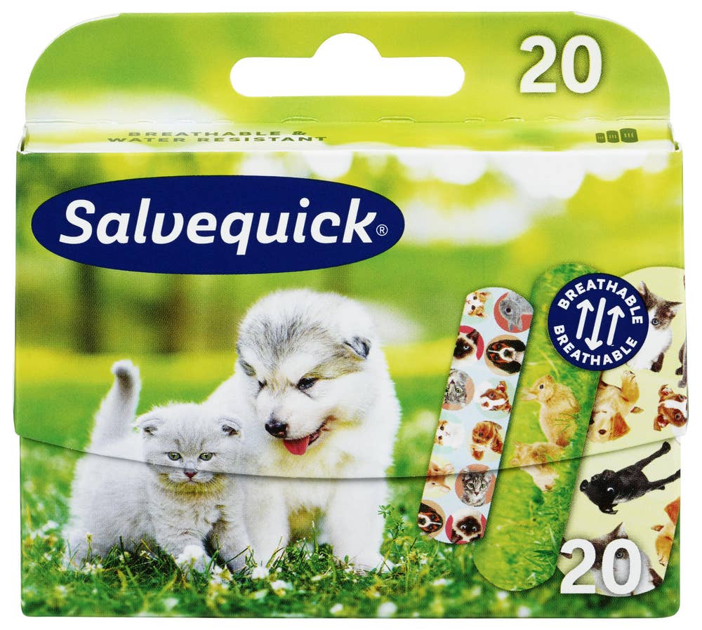 Salvequick Plaster med dyr Ulike størrelser