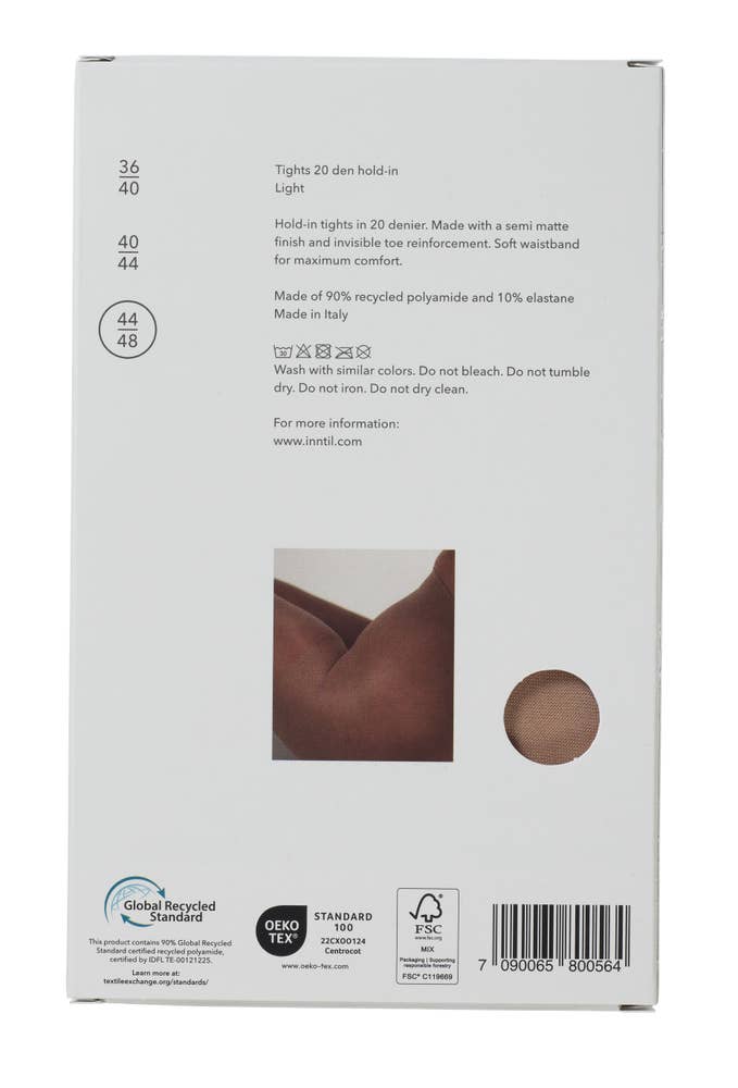 Inntil Strømpebukse Hold-In 20 DEN Lys, str. 44-48, semi-matt