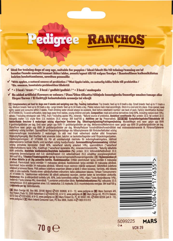 PEDIGREE Ranchos cubes med and