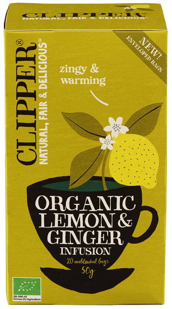 Clipper Lemon & Ginger Infusion Tea Økologisk