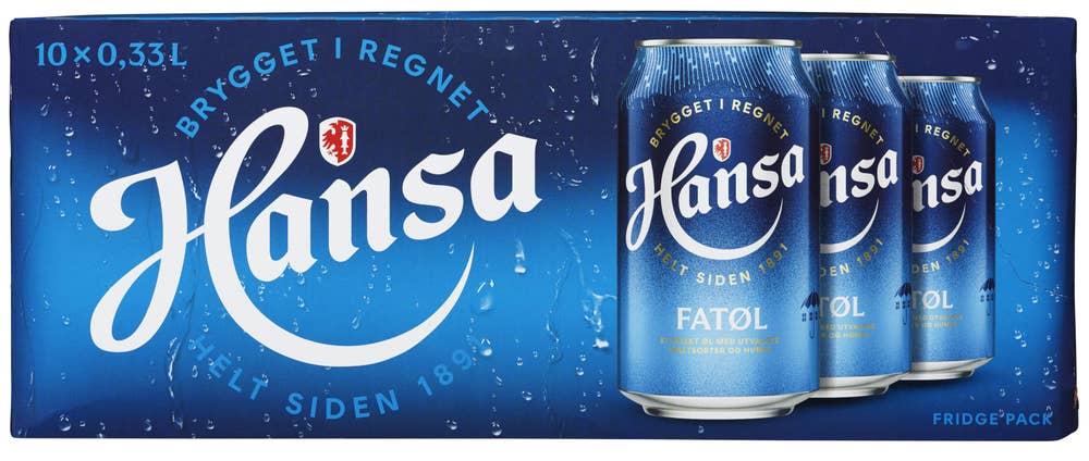 Hansa Fatøl fridgepack 10 x 0,33l