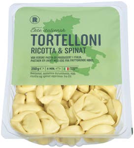 R Tortelloni ricotta og spinat