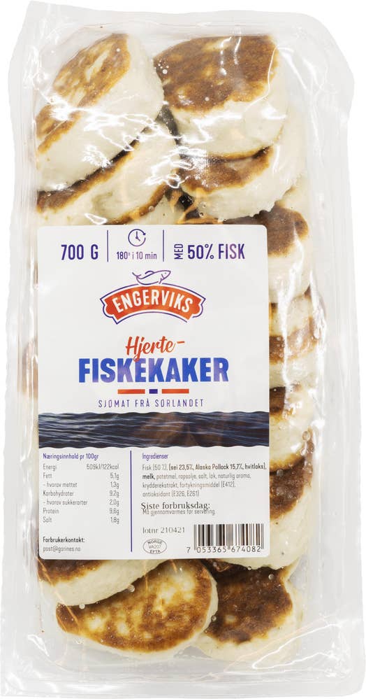 Engerviks Hjertefiskekaker 50%