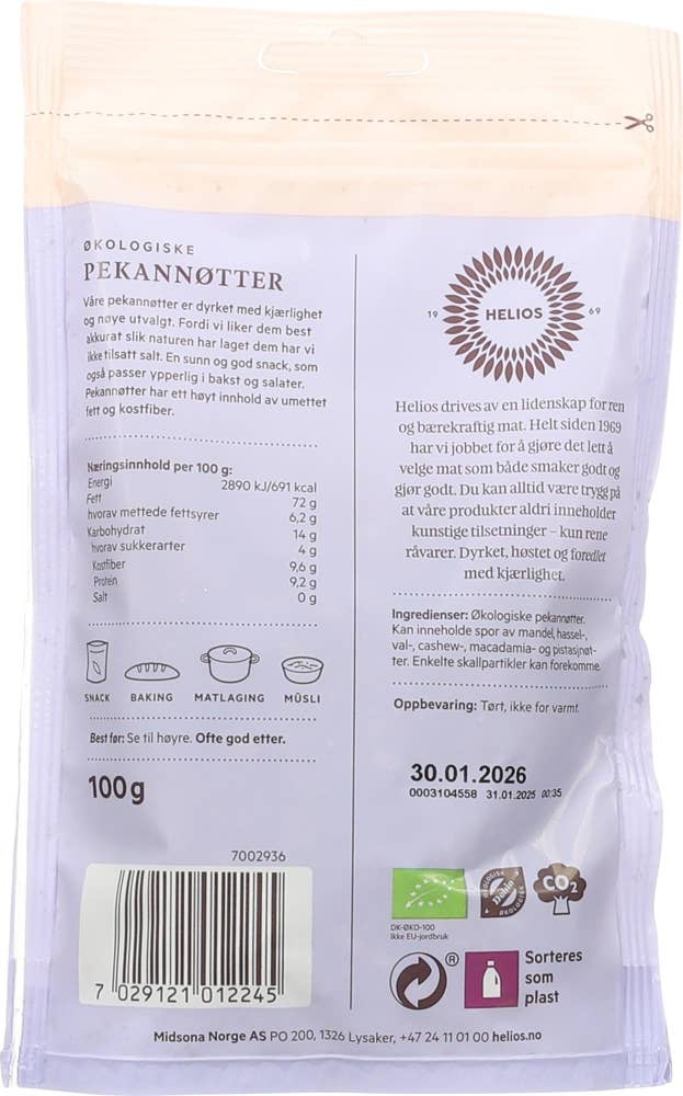 Helios Pekannøtter Økologiske