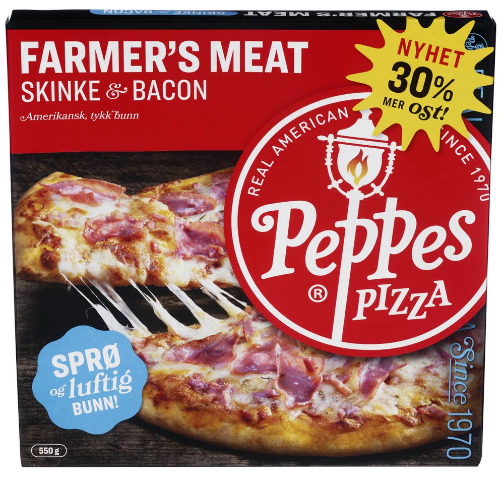 Peppes Pizza Farmer's Meat Skinke & bacon