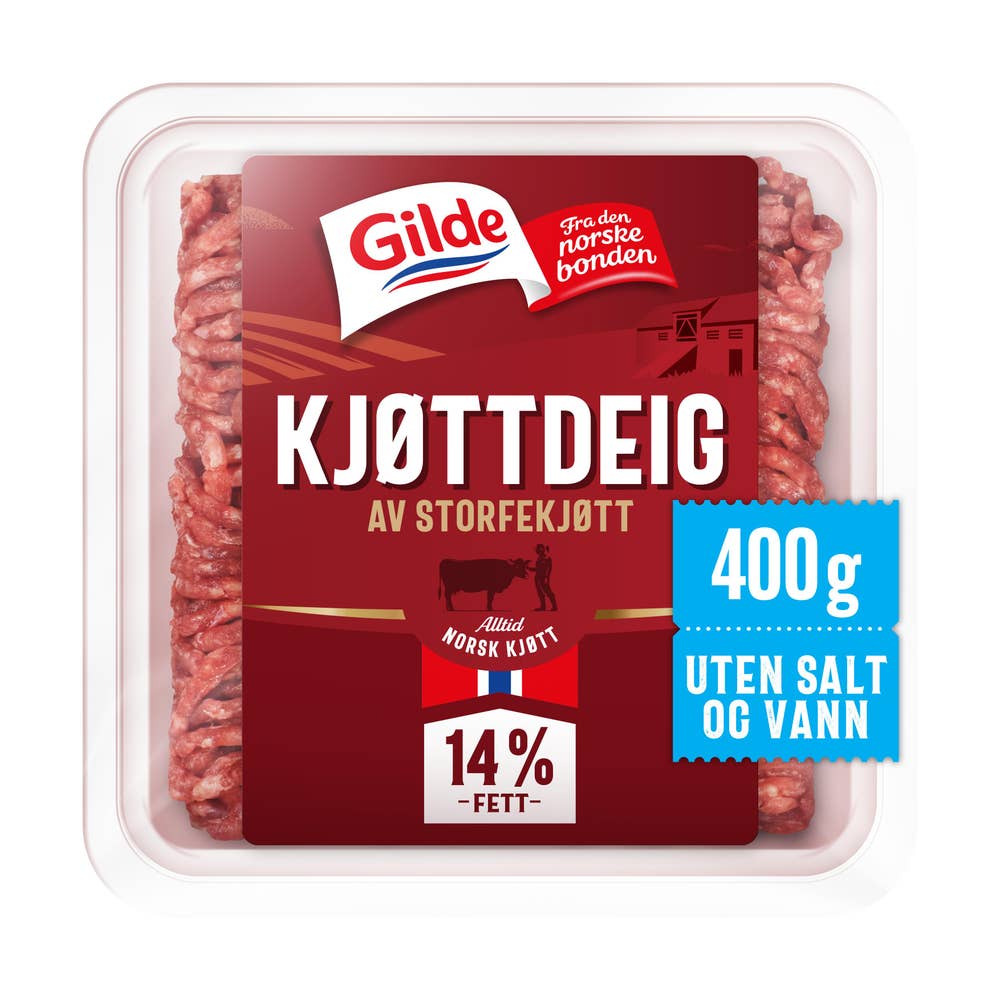 Gilde Kjøttdeig av storfe Uten salt og vann, 14%