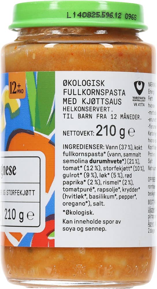 Kolonihagen Pasta bolognese Fra 12 mnd