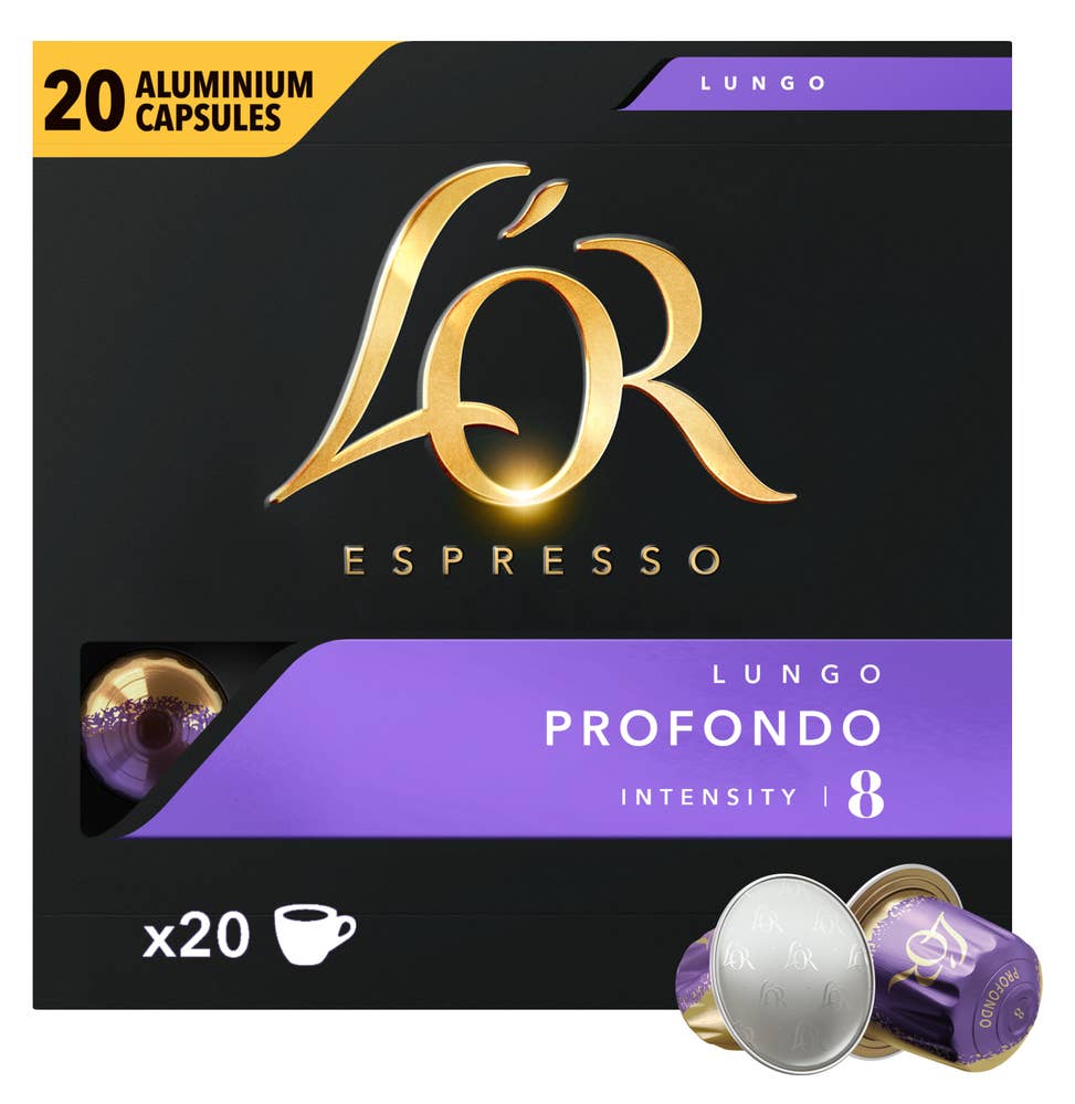 L'Or Lungo Profondo Intensitet 8, kaffekapsler