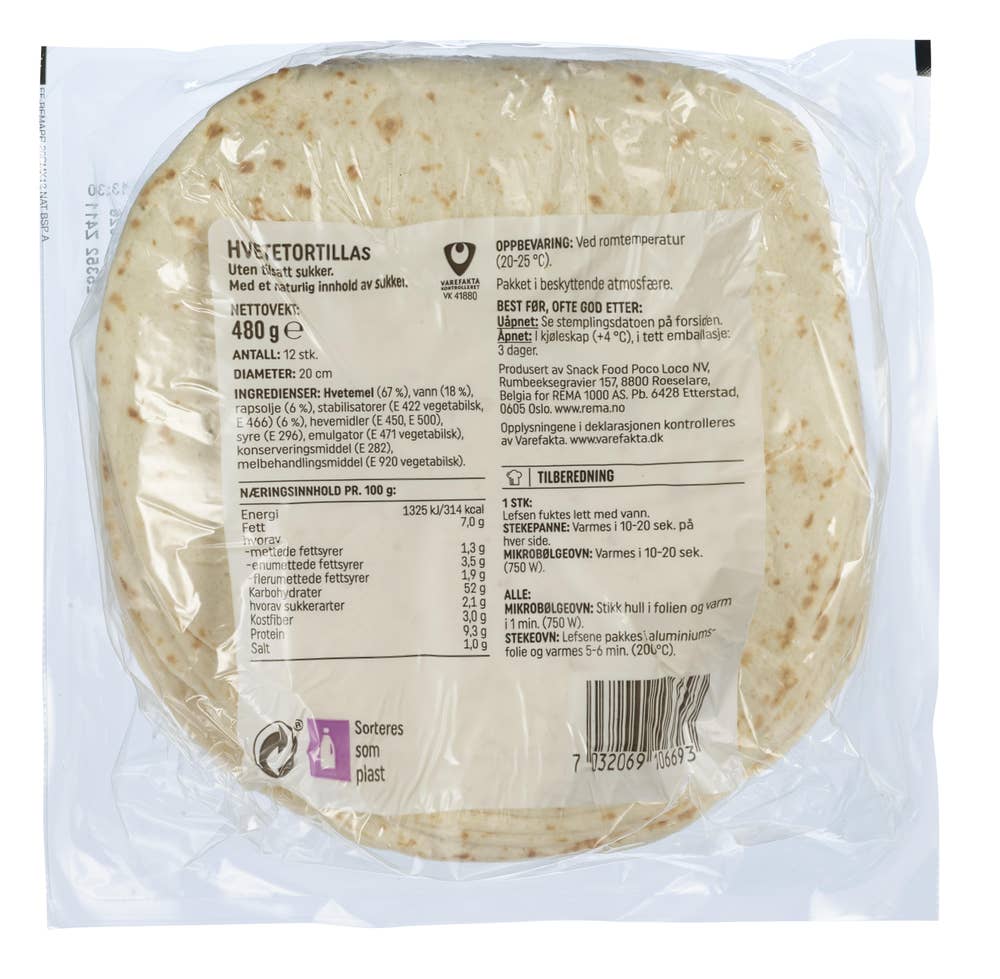 Prima Lavpris Tortillas Hvete, 12stk