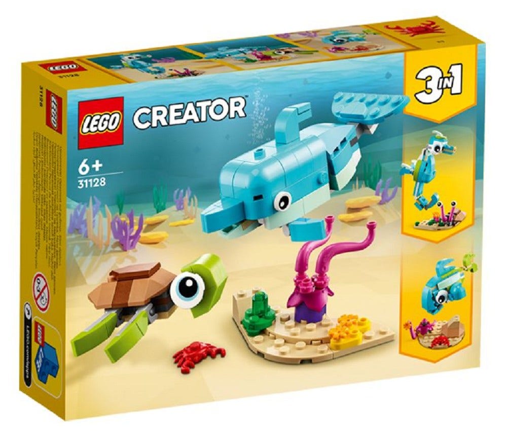 Sprell LEGO Creator Delfin og skilpadde