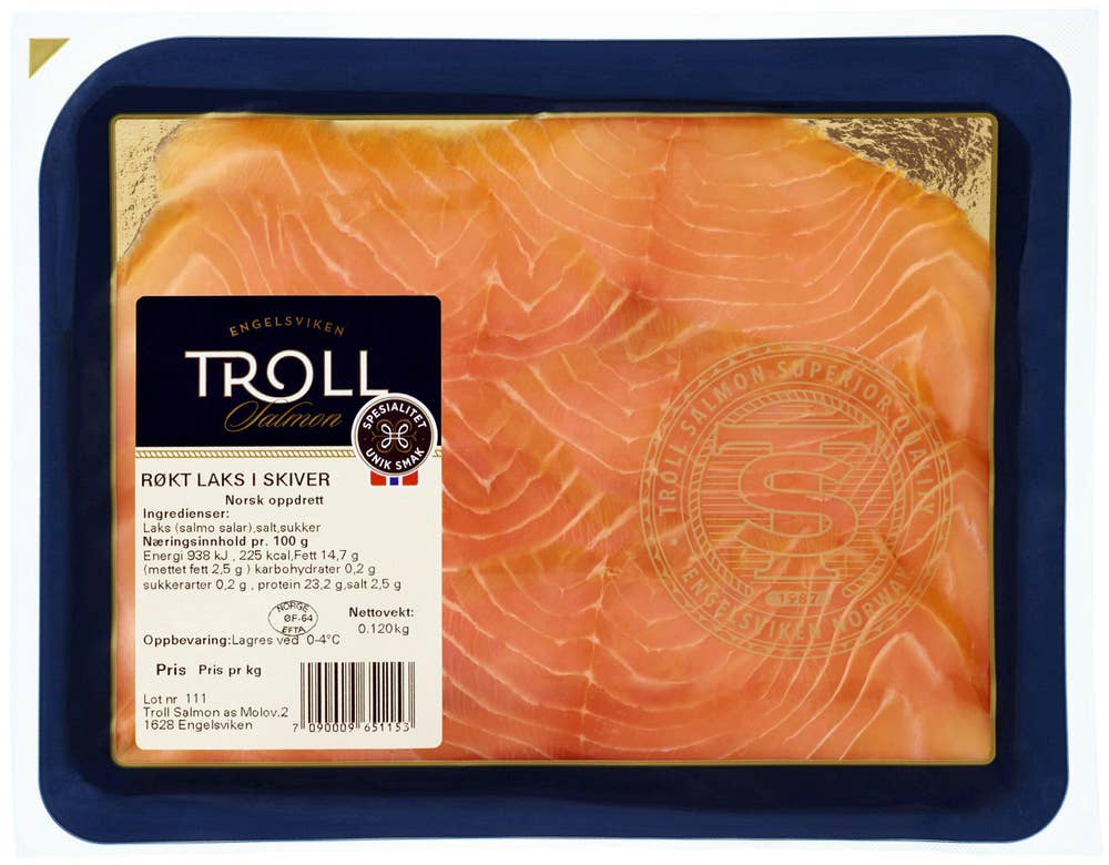 Troll Røkt laks i skiver