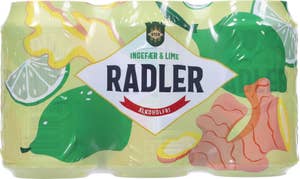 Aass Bryggeri UTEN Radler ingefær & lime 6 x 0,33l