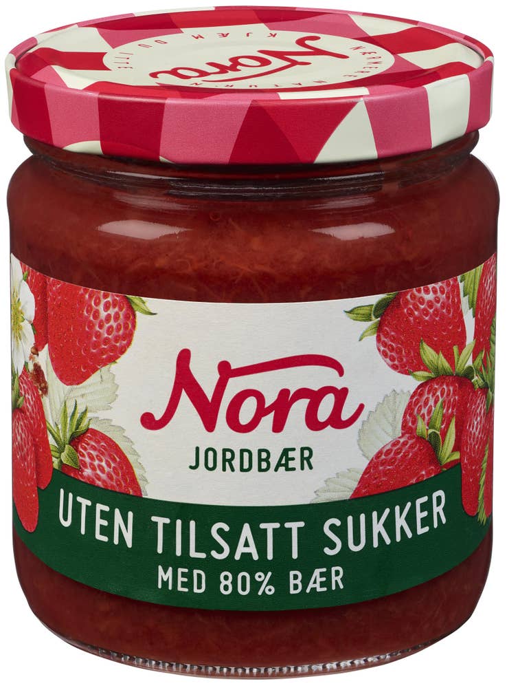 NORA Jordbær Uten tilsatt sukker