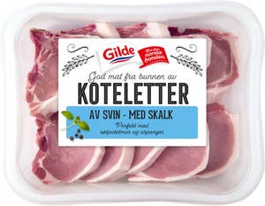 Gilde Svinekoteletter med skalk