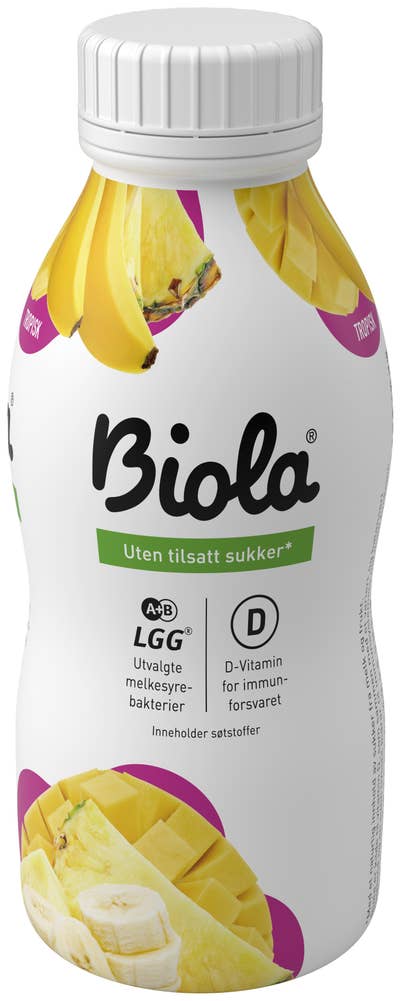 TINE Biola Tropisk Uten Tilsatt Sukker
