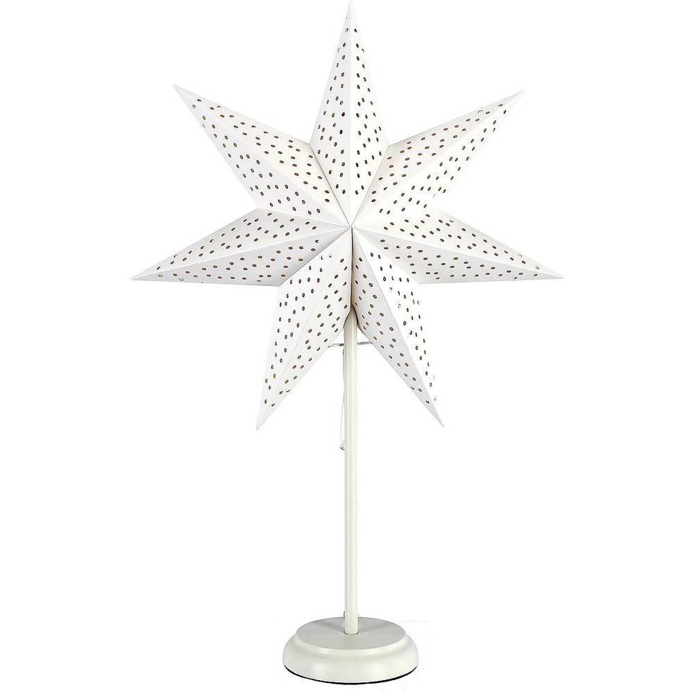 Clas Ohlson Julestjerne På Fot Hvit