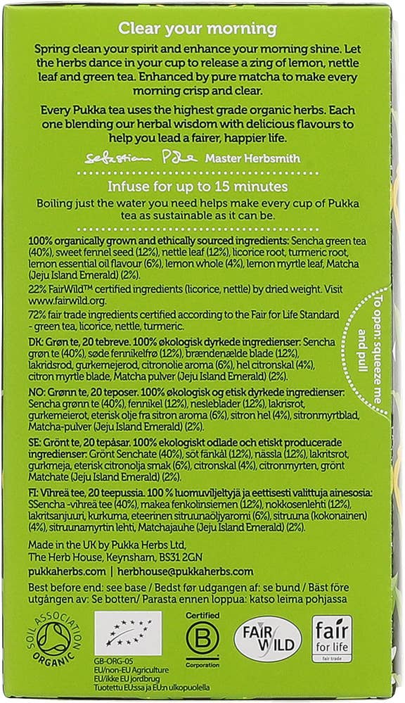 Pukka Clean Matcha Green 20 teposer