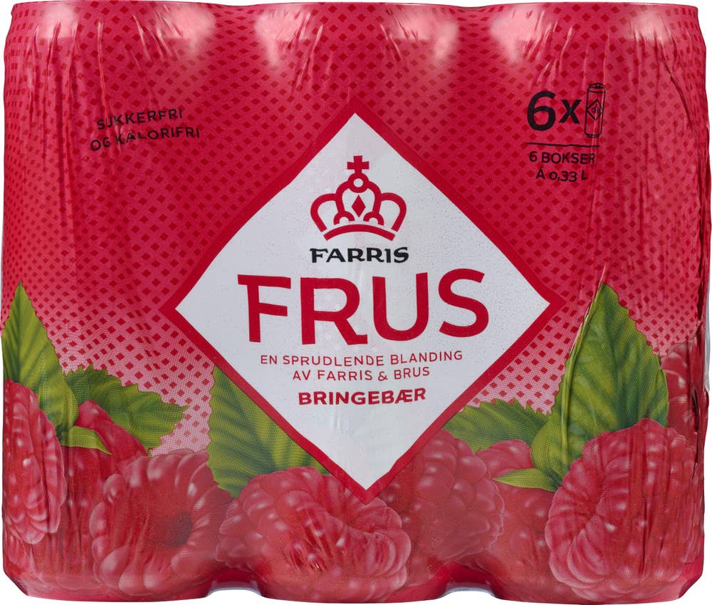 Farris Frus bringebær 6 x 0,33l