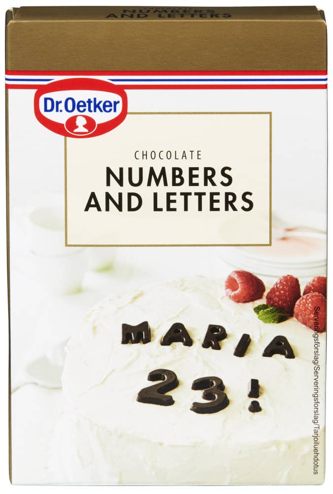 Dr. Oetker Bokstaver og tall i sjokolade