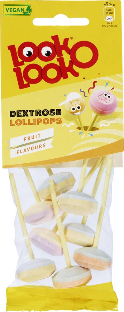 LOOK-O-LOOK Dextrose lollipops Fruktsmak