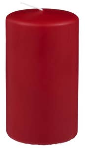 R Rød kubbelys 6,8 x 12 cm