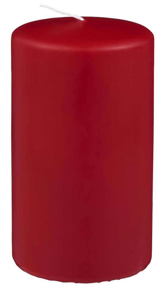 R Rød kubbelys 6,8 x 12 cm