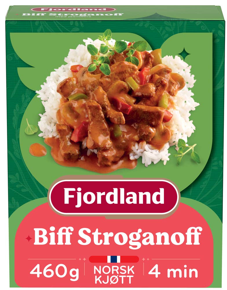 Fjordland Biff stroganoff Med jasminris
