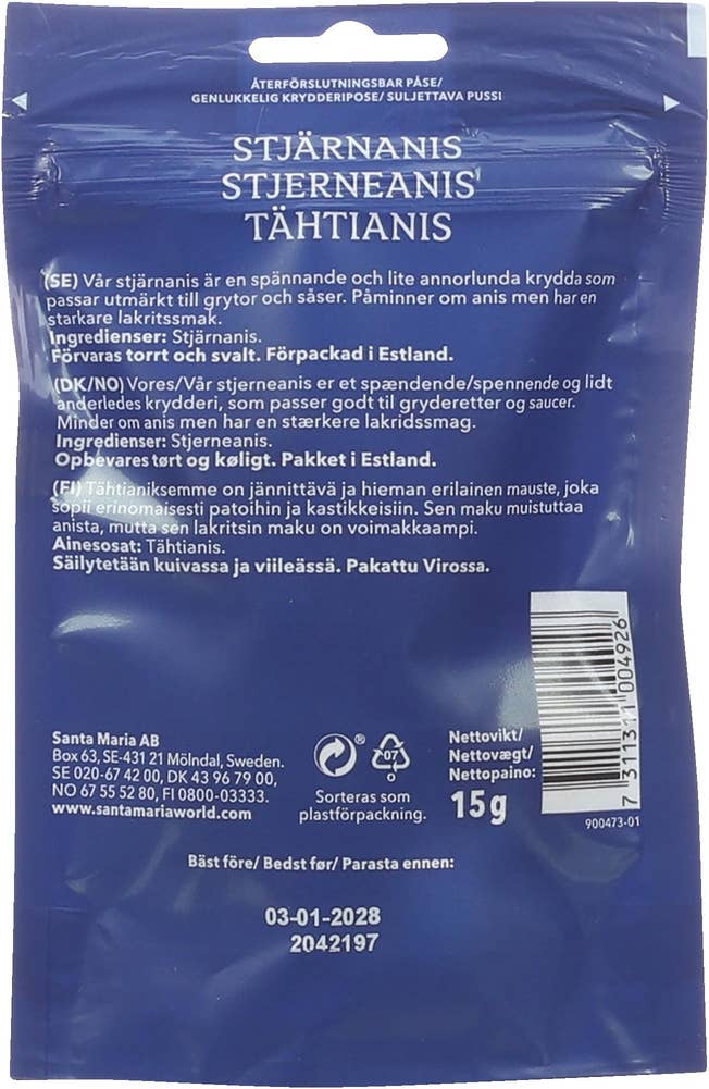 Santa Maria Stjerneanis, hel