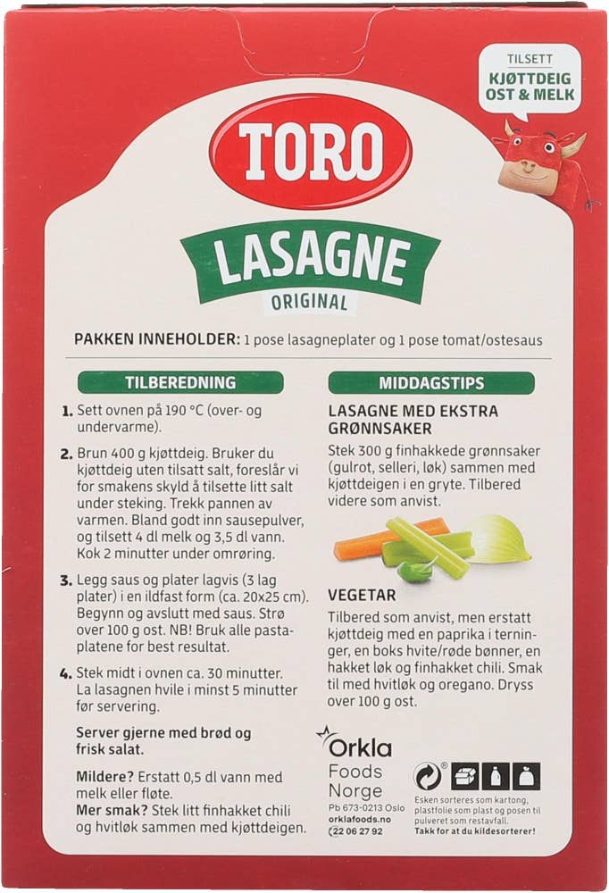 Toro Lasagne