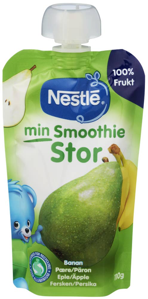 Nestlé Min Smoothie med banan, pære, eple og fersken Fra 6 mnd