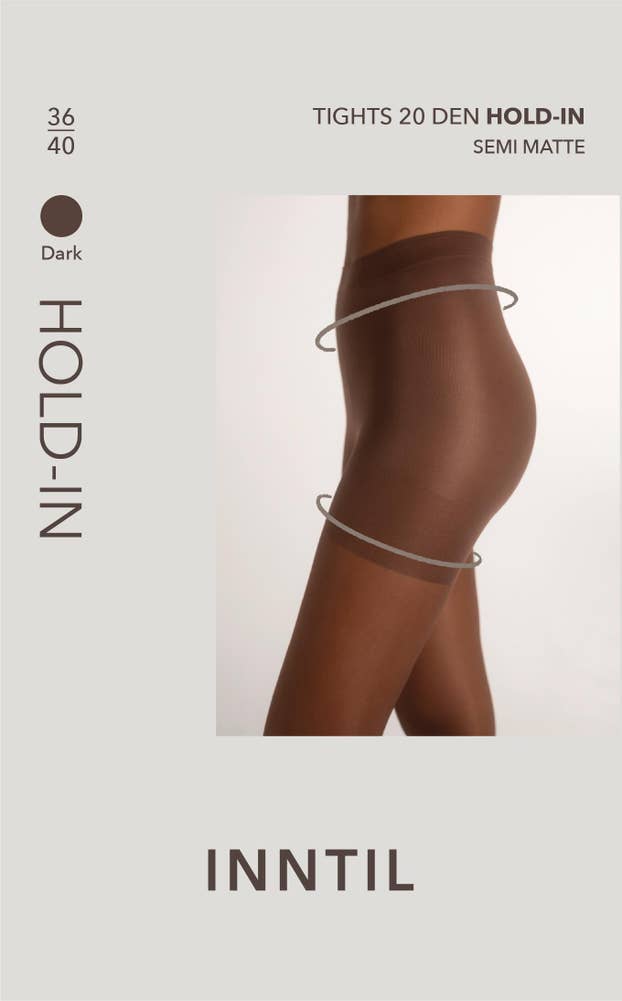 Inntil Strømpebukse Hold-In 20 DEN Mørk, str. 36-40, semi-matt