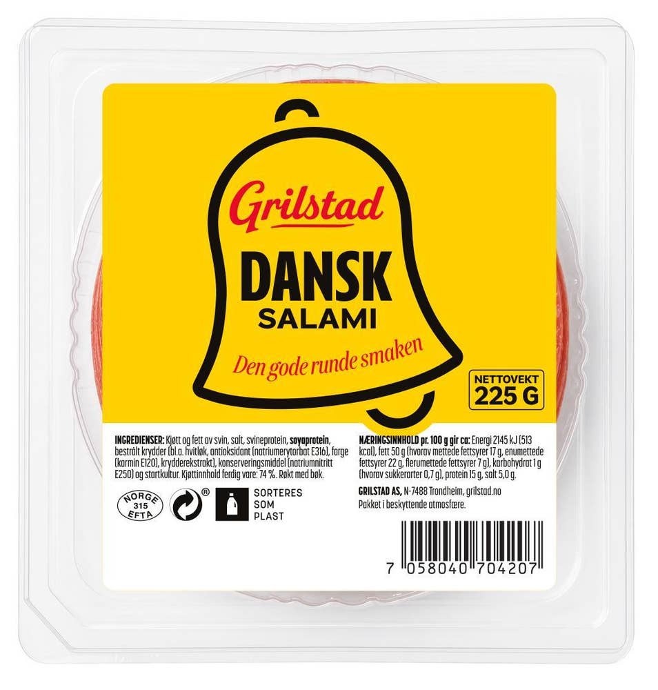Grilstad Dansk salami Skivet