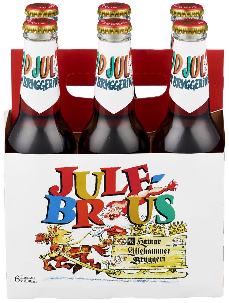 Hamar julebrus glassflasker 6 x 0,33l