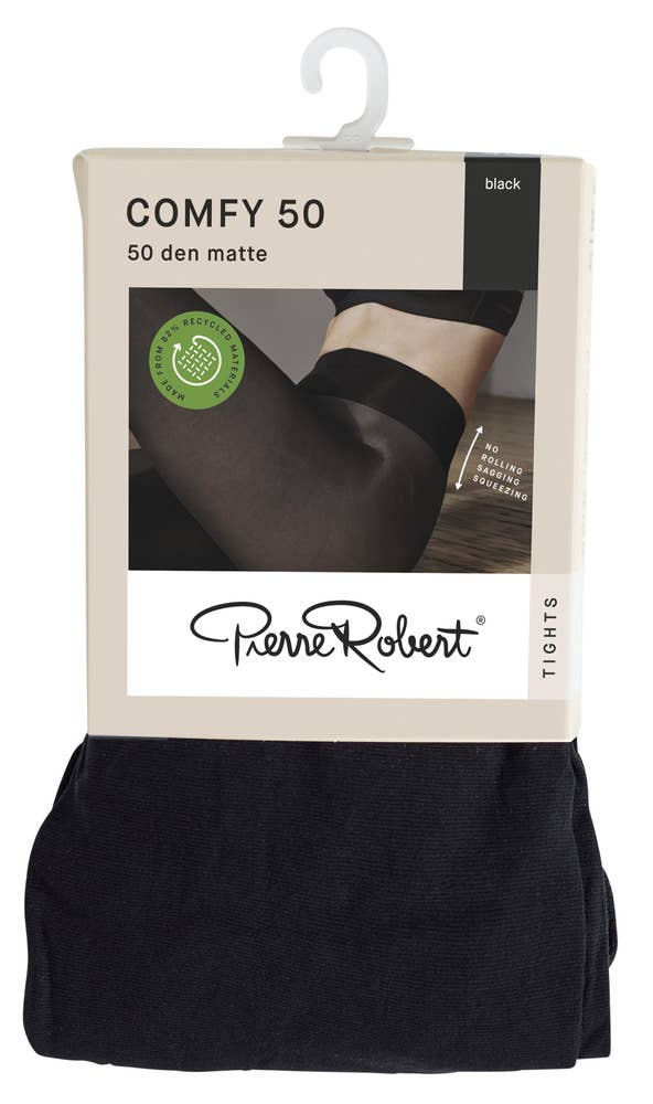 Pierre-Robert¤PR Strømpebukse Comfy 50D Sort, Str. 44-48