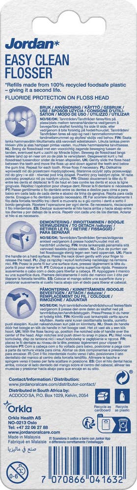 Jordan Easy Clean Flosser 1 + 6 Ass. farge