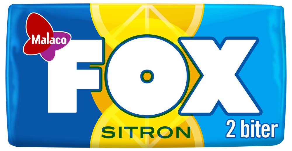 Malaco Fox Sitronkaramell 2 biter