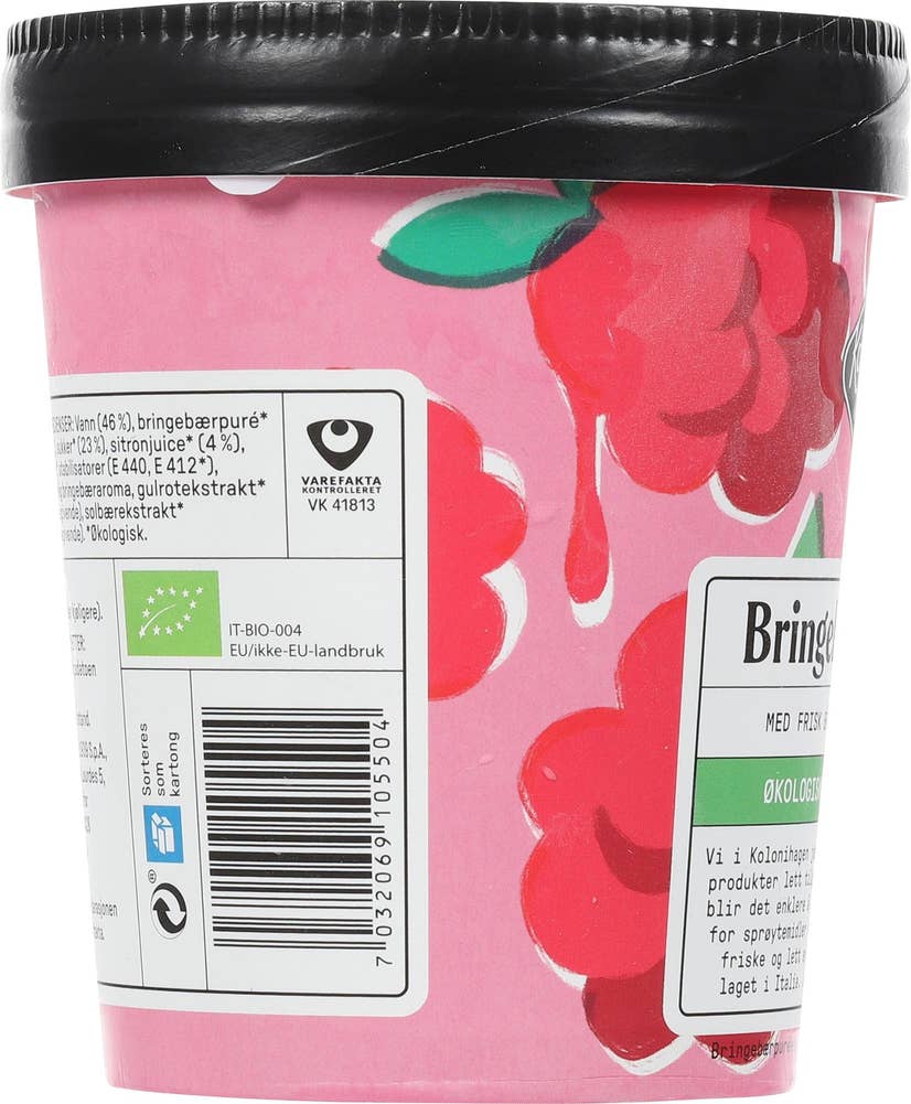 Kolonihagen Økologisk bringebærsorbet