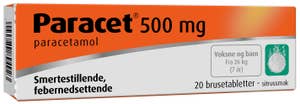 Paracet 500 mg Brusetablett, fra 7 år
