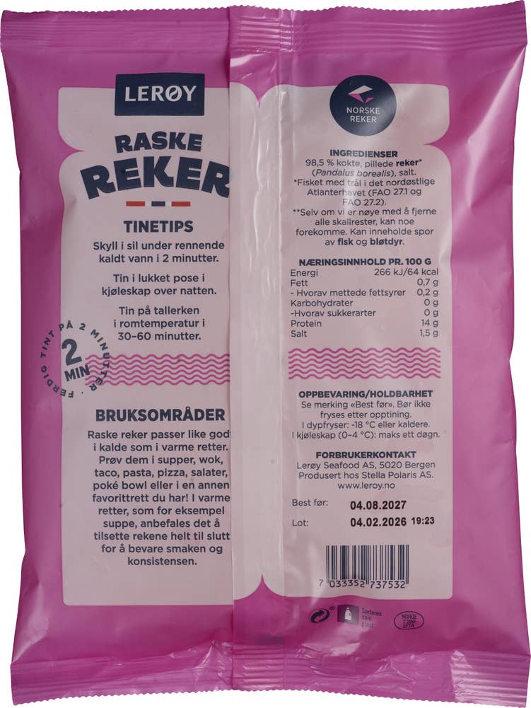 Lerøy Raske reker Spiseklare