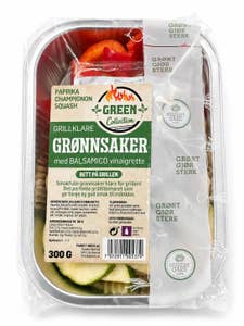 Huseby Gaard Grillklare paprika, champignon og squash Balsamico vinagrette
