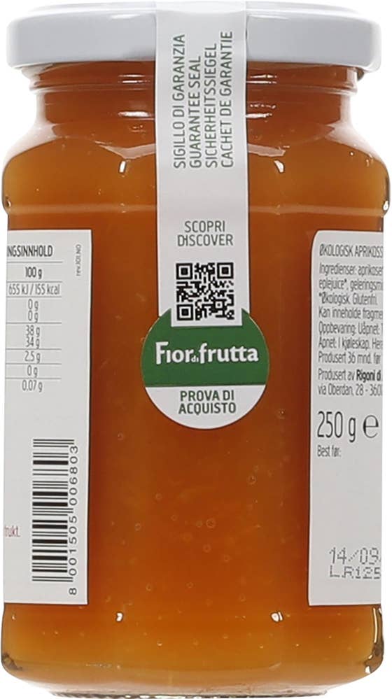 Rigoni di Asiago Økologisk aprikossyltetøy Fior di frutta