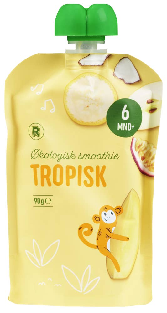 R Økologisk smoothie tropisk Fra 6 mnd