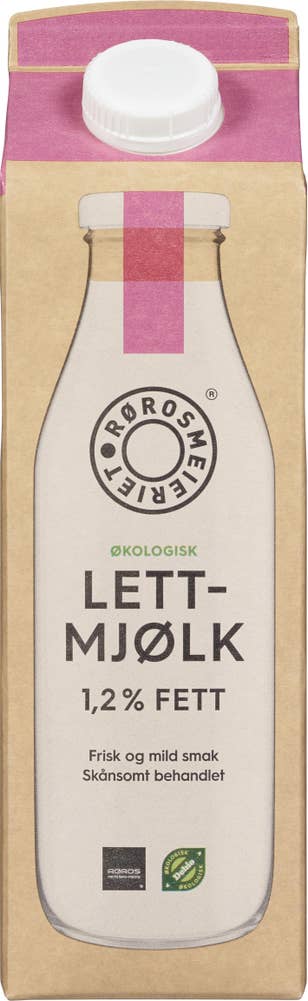 Økologisk Rørosmjølk Lett 1,2% fett