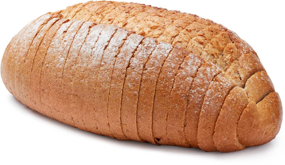 Korn Bakeri Steinovnsbakt grovbrød Oppskåret
