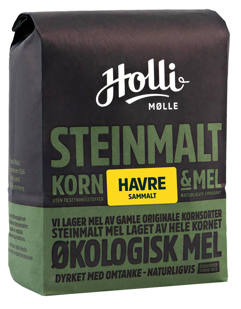 Holli Mølle Økologisk havremel Steinmalt, sammalt
