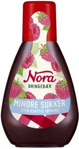 NORA Bringebærsyltetøy mindre sukker Squeezy