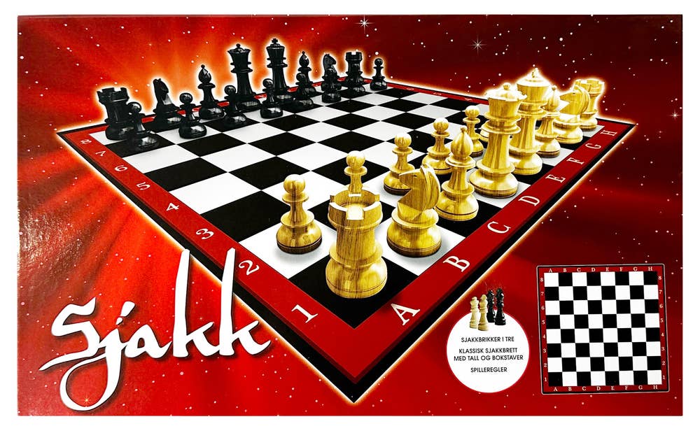 Per Arntzen Trading Sjakk med brikker i tre