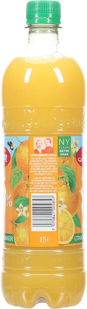 Lerum Appelsinsaft uten tilsatt sukker