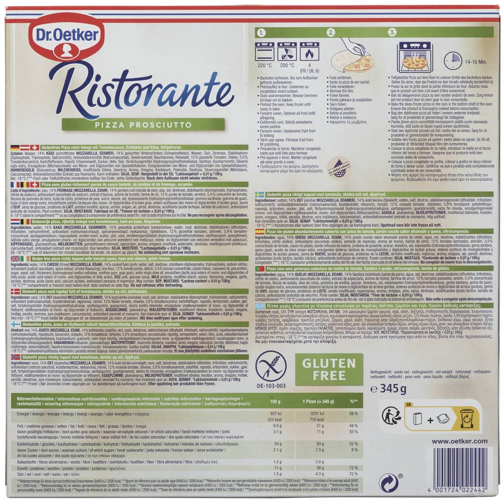 Dr Oetker Ristorante Prosciutto Glutenfri