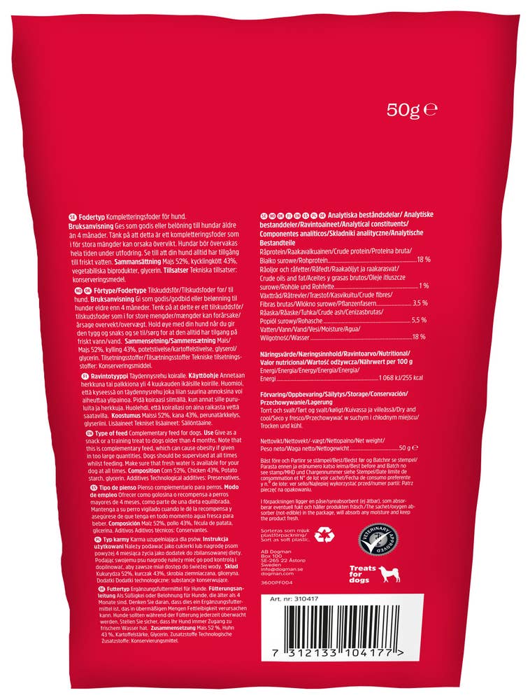 Dogman Popcorn med kylling